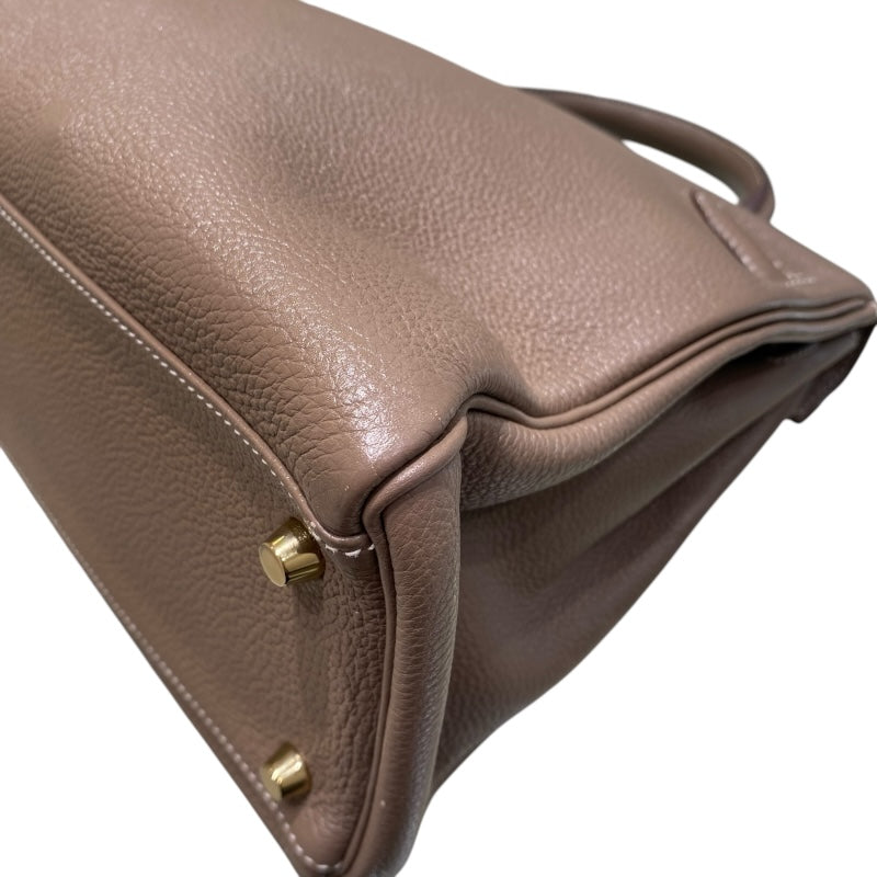 エルメス HERMES ケリー32 内縫い □Q刻 エトゥープ/GD金具 トゴ レディース ショルダーバッグ