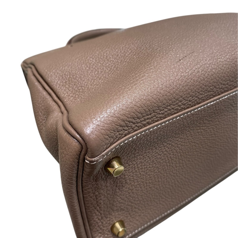 エルメス HERMES ケリー32 内縫い □Q刻 エトゥープ/GD金具 トゴ レディース ショルダーバッグ