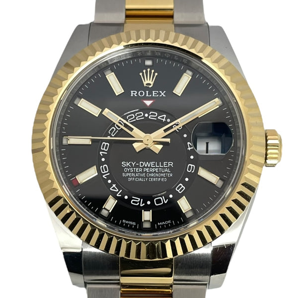 ロレックス ROLEX スカイドゥエラー ランダムシリアル 326933 ブラック K18YG/SS 自動巻き メンズ 腕時計