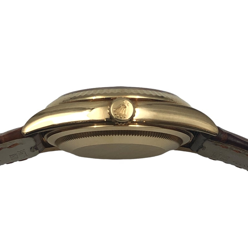 ロレックス ROLEX デイデイト 118138 コニャック K18YG/レザー