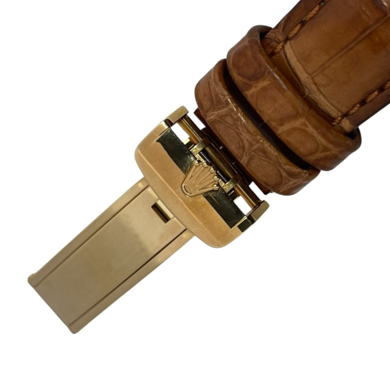 ロレックス ROLEX デイデイト36 ランダムシリアル 118138 コニャック K18YG/革ベルト 自動巻き メンズ 腕時計