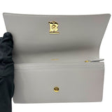バーバリーロンドン  BURBERRY LONDON ロングウォレット グレー レザー レディース 長財布