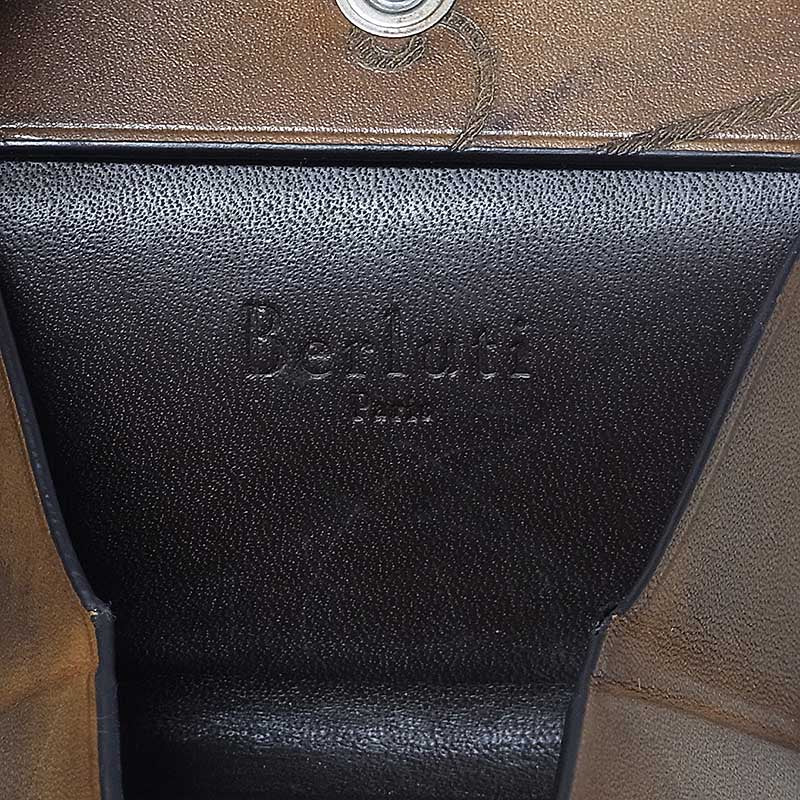ベルルッティ Berluti カリグラフィ コインケース ブラウン レザー メンズ コインケース
