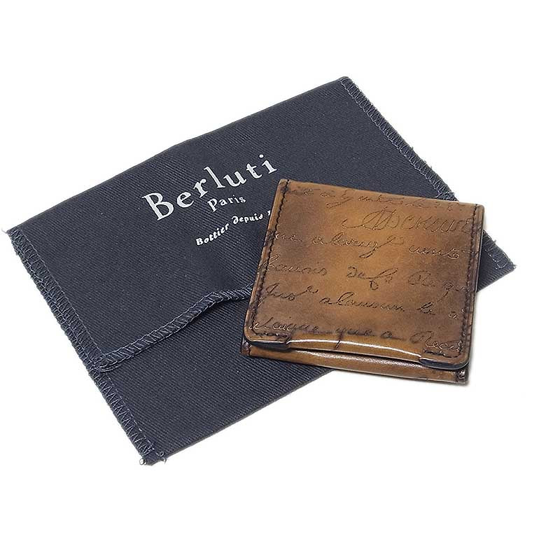 ベルルッティ Berluti カリグラフィ コインケース ブラウン レザー メンズ コインケース