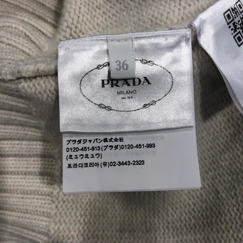 プラダ PRADA ウールカシミヤロゴクルーネックセーター P24A3G クリーム ウール レディース セーター