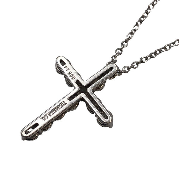 ティファニー TIFFANY＆CO スモールクロスネックレス Pt950  ジュエリー