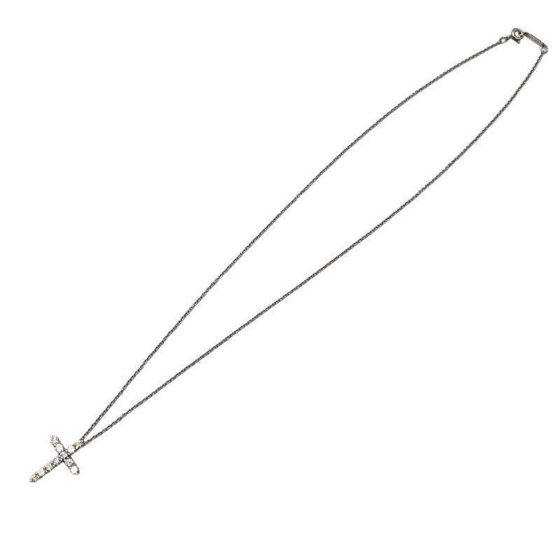 ティファニー TIFFANY＆CO スモールクロスネックレス Pt950  ジュエリー