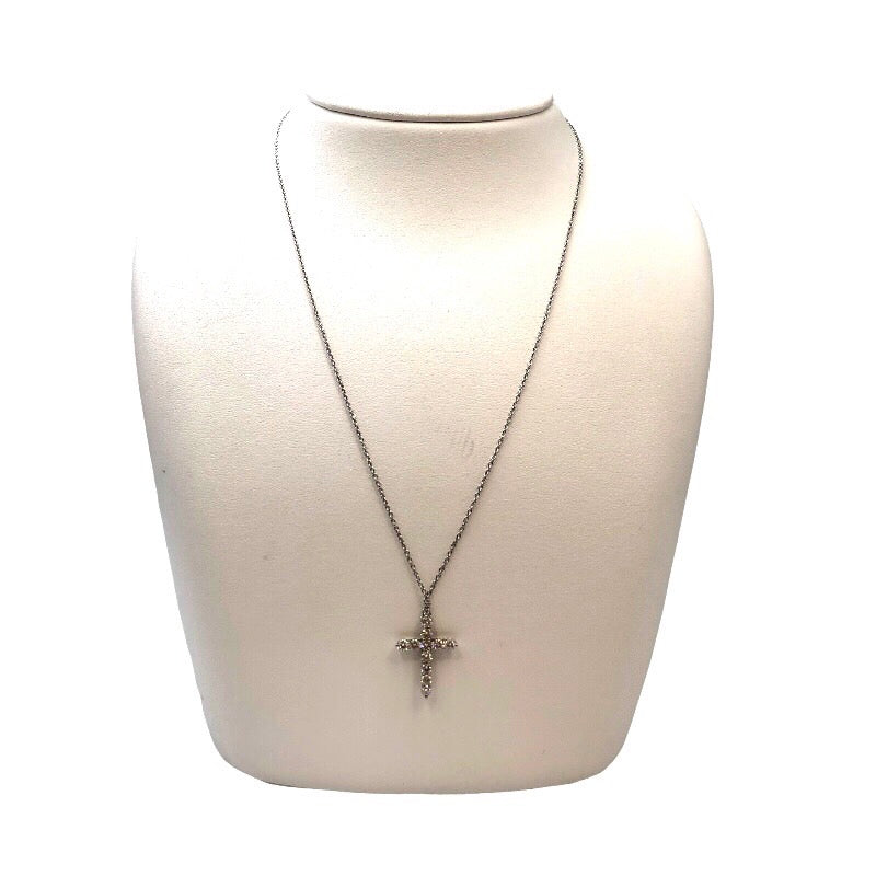 ティファニー TIFFANY＆CO スモールクロスネックレス Pt950  ジュエリー