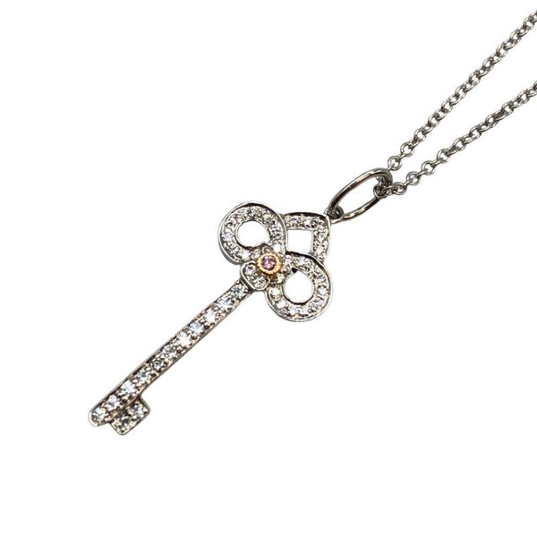 ティファニー TIFFANY＆CO フルールドリスキーネックレス K18PG/Pt950 ジュエリー