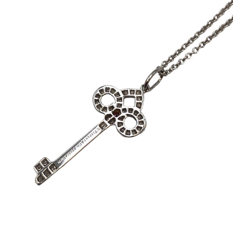 ティファニー TIFFANY＆CO フルールドリスキーネックレス K18PG/Pt950 ジュエリー