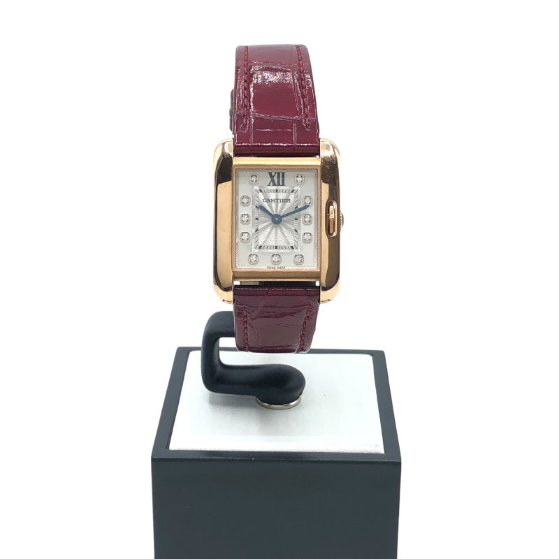 カルティエ Cartier タンクアングレーズ SM WJTA0007  ピンクゴールド K18PG レディース 腕時計