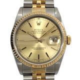 ロレックス ROLEX デイトジャスト E番 16233 シャンパンゴールド SS/K18YG 自動巻き メンズ 腕時計