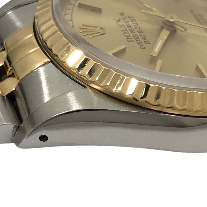 ロレックス ROLEX デイトジャスト E番 16233 シャンパンゴールド SS/K18YG 自動巻き メンズ 腕時計