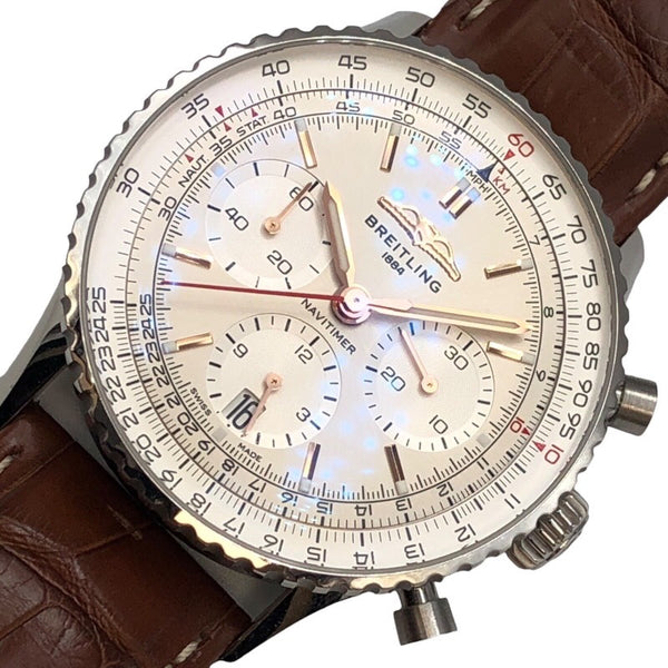 ブライトリング BREITLING ナビタイマー B01 クロノグラフ41 AB0139 ホワイト ステンレススチール ステンレススチール メンズ 腕時計