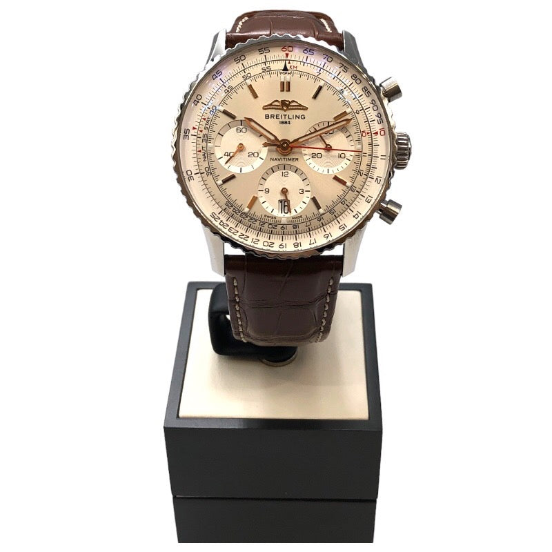 ブライトリング BREITLING ナビタイマー B01 クロノグラフ41 AB0139 ホワイト SS 自動巻き メンズ 腕時計