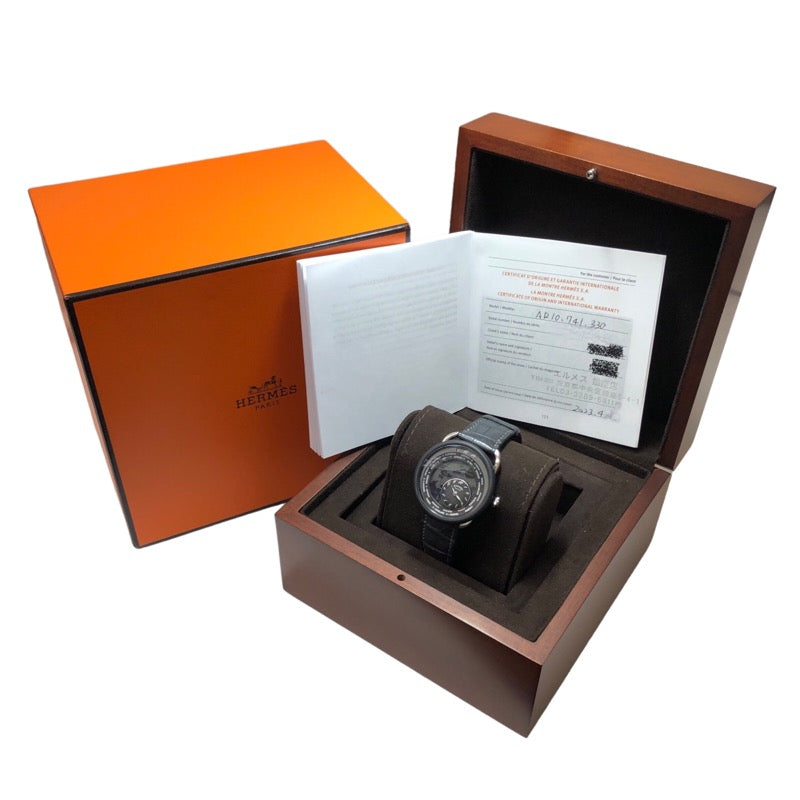 エルメス HERMES アルソー ル タン ヴォヤジャー デュアルタイム