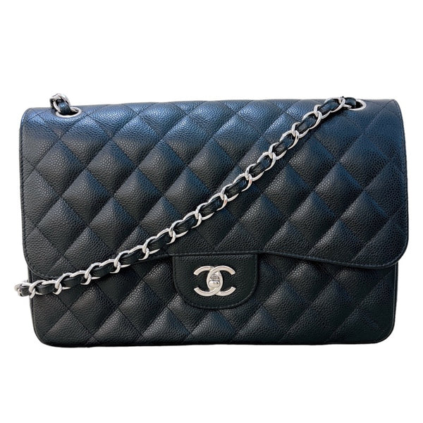 シャネル CHANEL マトラッセ30　チェーンショルダーバッグ A58600  ブラック シルバー金具 キャビアスキン レディース ショルダーバッグ