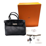 エルメス HERMES バーキン30 □P刻印　(2012年製) ブラック/シルバー金具 トゴ レディース ハンドバッグ