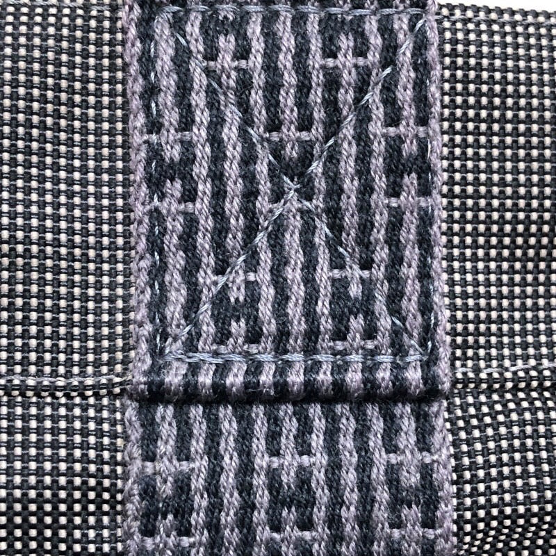 エルメス HERMES エールライン グレー キャンパス レディース ハンドバッグ