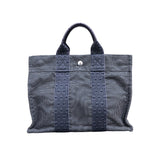 エルメス HERMES エールライン グレー キャンパス レディース ハンドバッグ