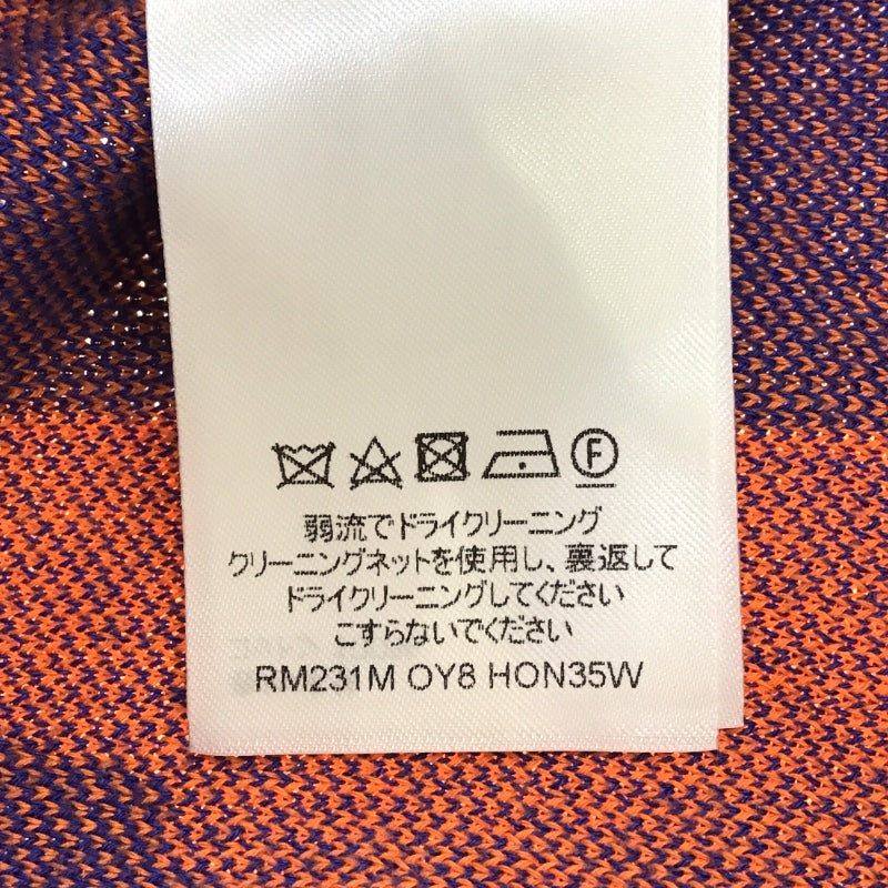 ルイ・ヴィトン LOUIS VUITTON LVジャズフライヤー 半袖ニット ラウンドネック 1AAU5K オレンジ×ブルー コットン100% メンズ ニット