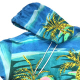 セリーヌ CELINE 総柄 スウェットパーカー 21SS 2Y290824M ブルー系 コットン100% メンズ パーカー