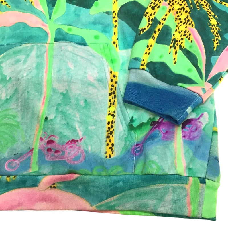 セリーヌ CELINE 総柄 スウェットパーカー 21SS 2Y290824M ブルー系 コットン100% メンズ パーカー