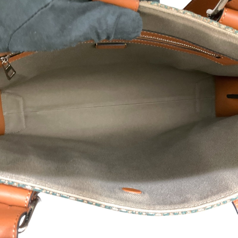 ロエベ LOEWE バックル ホリゾンタルトート グリーン アナグラムジャガード レディース トートバッグ