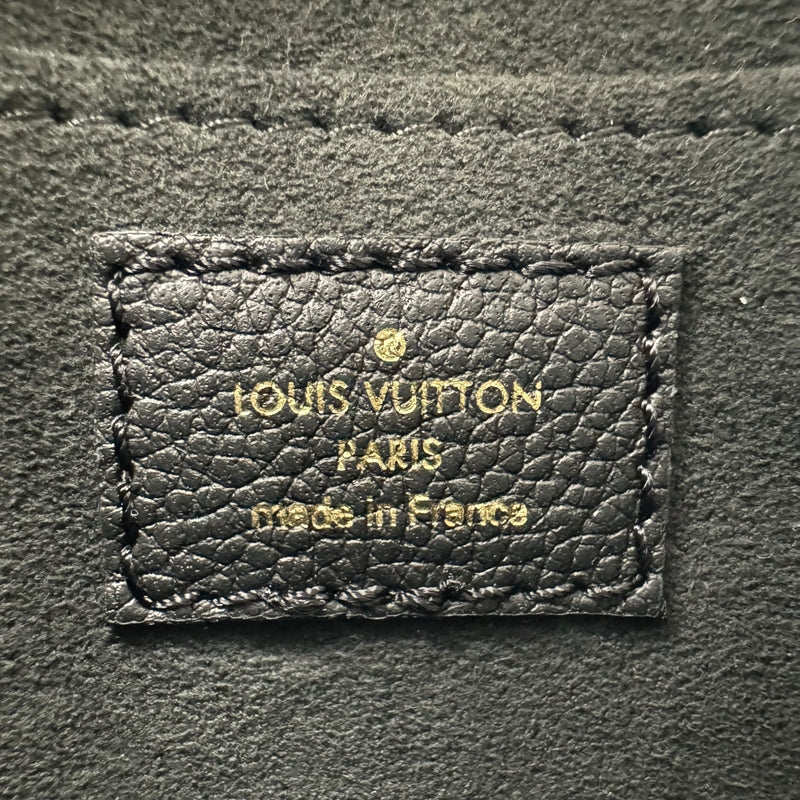 ルイ・ヴィトン LOUIS VUITTON プティット・サックプラ ブラック ゴールド金具 モノグラム・アンプラント レザー レディース ショルダーバッグ