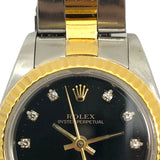 ロレックス ROLEX オイスターパーペチュアル X番 67193G ブラック K18/SS レディース 腕時計