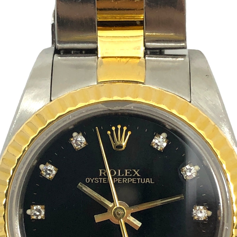 ロレックス ROLEX オイスターパーペチュアル X番 67193G ブラック K18/SS レディース 腕時計 | 中古ブランドリユースショップ  OKURA(おお蔵)