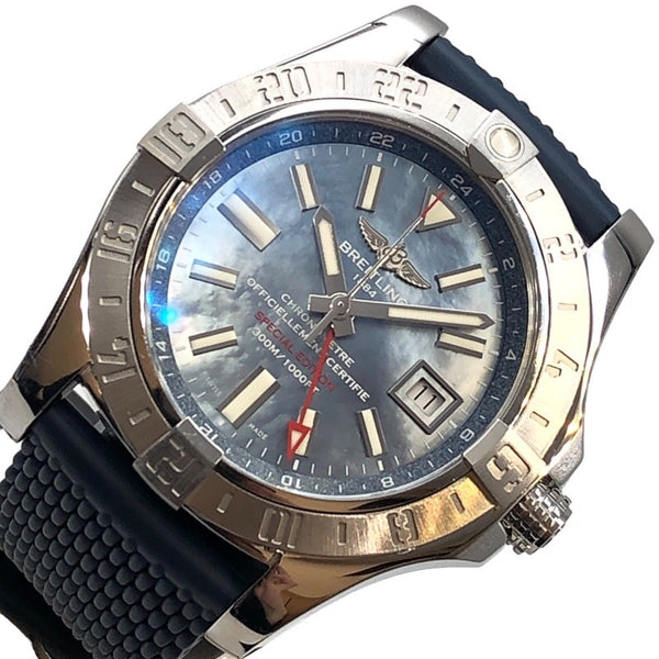 ブライトリング BREITLING アベンジャーズ2 GMT 日本限定 ブルーシェル A32390 ブルーシェル ステンレススチール メンズ 腕時計