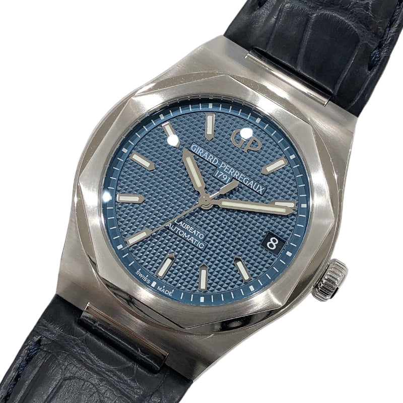 ジラール・ペルゴ GIRARD PERREGAUX ロレアート 81010-11-431-BB6A ブルー/シルバーケース ステンレススチール メンズ
