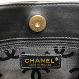 シャネル CHANEL ワイルドステッチトートバッグ A18126 ブラック ゴールド金具 レザー レディース ハンドバッグ