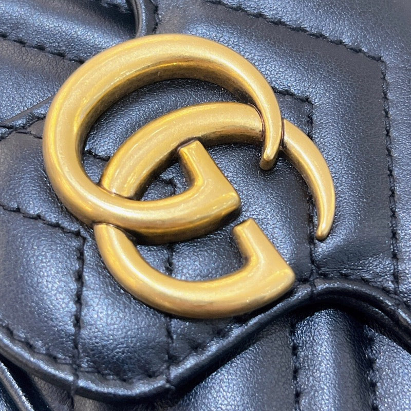 グッチ GUCCI GGマーモント ショルダーバッグ 476433 ブラック ゴールド金具 レザー レディース ショルダーバッグ |  中古ブランドリユースショップ OKURA(おお蔵)