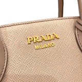 プラダ PRADA サフィアーノ 2wayハンドバッグ 1BA284 ピンクベージュ×ブラック サフィアーノレザー レディース ハンドバッグ