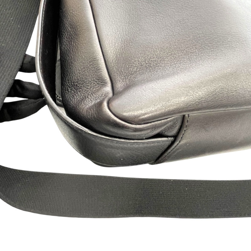 ロエベ LOEWE アナグラム ショルダーバッグ ブラック  レザー メンズ ショルダーバッグ