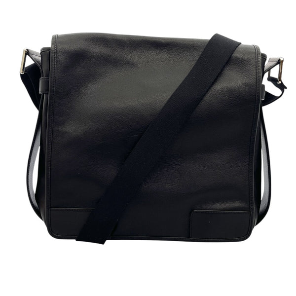 ロエベ LOEWE アナグラム ショルダーバッグ ブラック  レザー メンズ ショルダーバッグ