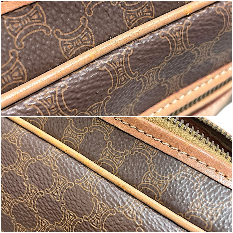 セリーヌ CELINE マカダム柄 ショルダーバッグ ブラウン コーティングキャンバス レディース ショルダーバッグ