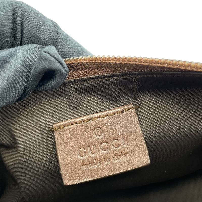 GUCCI グッチ ハンドバッグ アクセサリーポーチ GGキャンバス レザー 良品】【グッチ】アクセサリーポーチ ハンドバッグ GGキャンバス