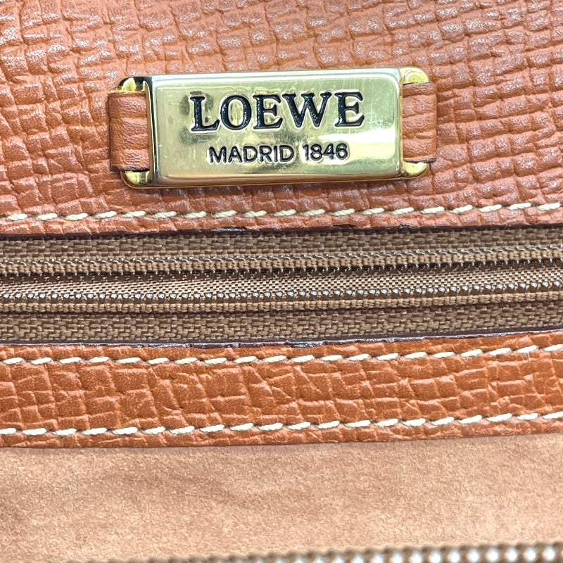 ロエベ LOEWE バルセロナハンドバッグ ブラウン レザー レディース ハンドバッグ