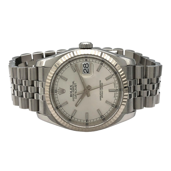 ロレックス ROLEX デイトジャスト36 D番 116234 シルバー WG/SS メンズ 腕時計