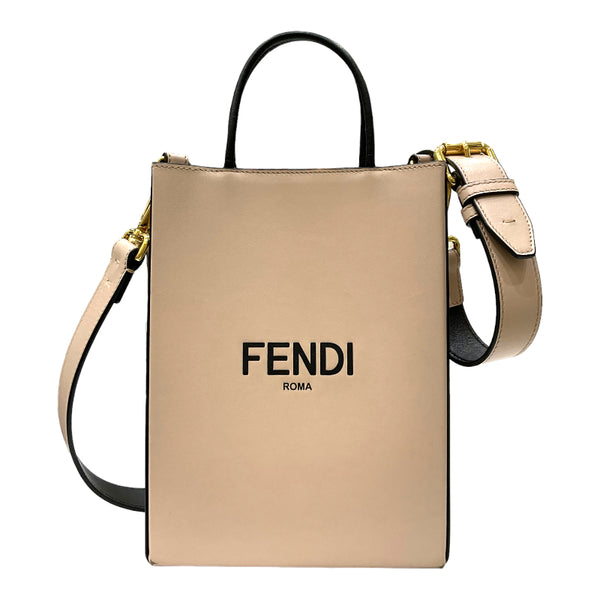 フェンディ FENDI ショッピングバッグ スモール 8BH382 ピンク ゴールド金具 レザー レディース ショルダーバッグ