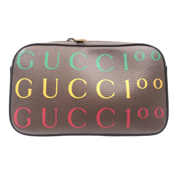 グッチ GUCCI 100周年記念ベルトバッグ 602695 ブラウン メンズ ボディバッグ