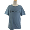 モンクレール MONCLER フロックロゴ Tシャツ 8C000 ブルー コットン メンズ 半袖Ｔシャツ