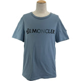 モンクレール MONCLER フロックロゴ Tシャツ 8C000 ブルー コットン メンズ 半袖Ｔシャツ