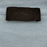 モンクレール MONCLER フロックロゴ Tシャツ 8C000 ブルー コットン メンズ 半袖Ｔシャツ