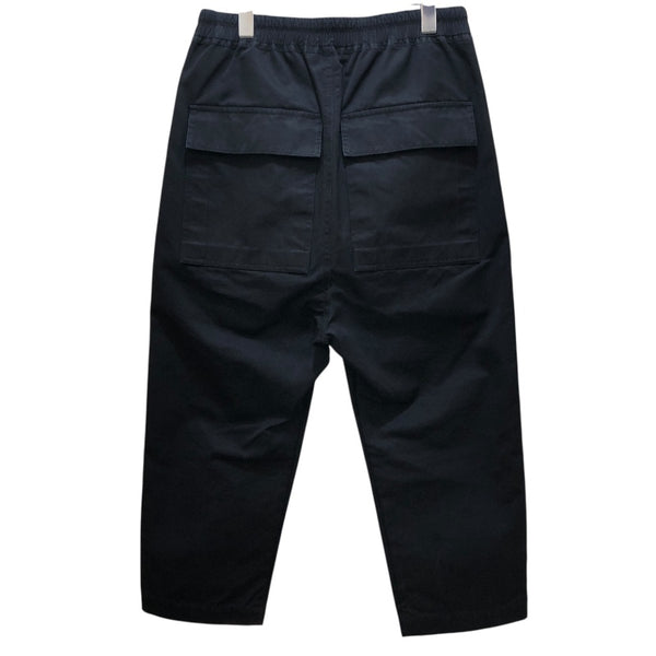 リックオウエンス RICK OWENS ドローストリング クロップドパンツ RU17F8395-DT ブラック コットン メンズ クロップドパンツ
