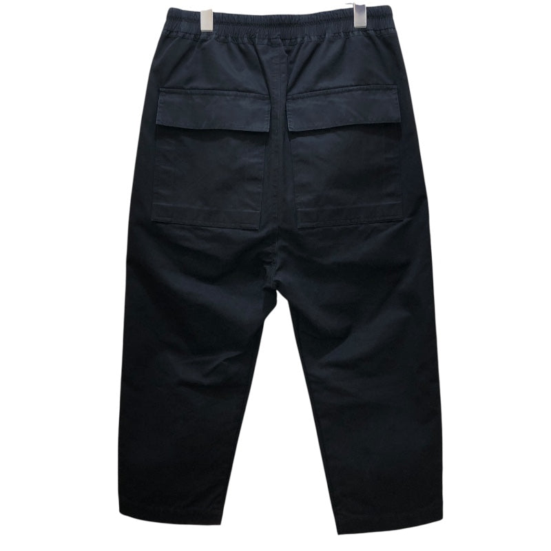 リックオウエンス RICK OWENS ドローストリング クロップドパンツ RU17F8395-DT ブラック コットン メンズ クロップドパンツ