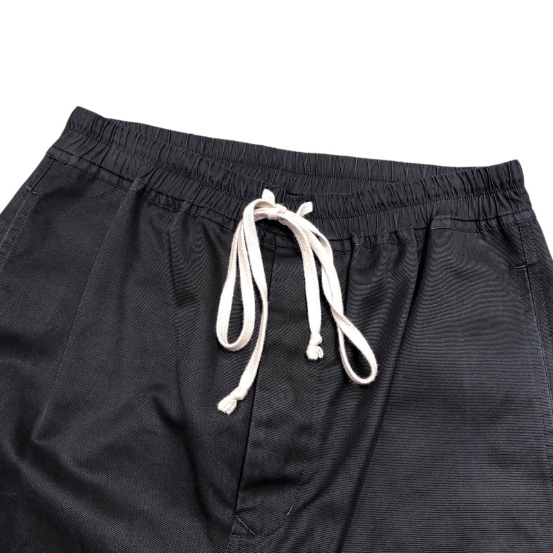 リックオウエンス RICK OWENS ドローストリング クロップドパンツ RU17F8395-DT ブラック コットン メンズ クロップドパンツ